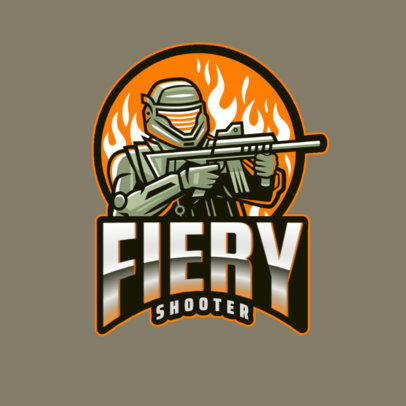 Call of Duty-Inspired Logo Maker with a Soldier in a Fire Suit