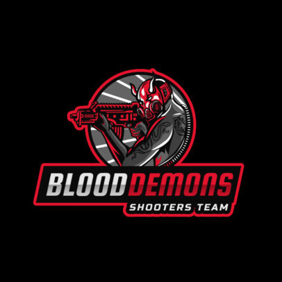 Gaming Logo Generator with a Shooter Character Clipart