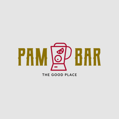 Cocktail Bar Logo Design Maker with a Blender Clipart