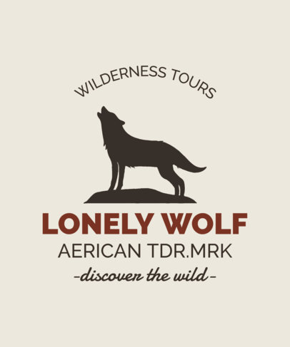 T-Shirt Design Maker Featuring a Howling Wolf Graphic