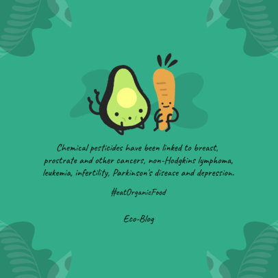 Instagram Post Maker Featuring an Eco-Friendly Theme