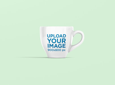 Mockup of an Espresso Cup with a Colored Background