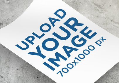 Mockup of a Letterhead Falling onto a Granite Surface 1292-el