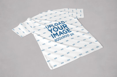 Back View Mockup of a Sublimated T-Shirt Placed on a Solid Color Surface 1045-el