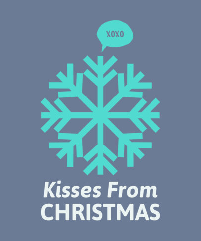 Christmas T-Shirt Design Maker with a Snowflake Icon