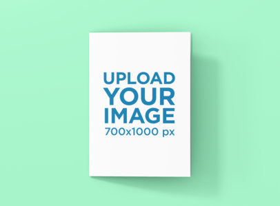 A5 Bifold Brochure Mockup Featuring a Plain Color Backdrop 1372-el