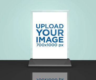 Table Tent Mockup Placed Against a Flat Surface