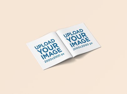 Mockup of an Open Squared Magazine