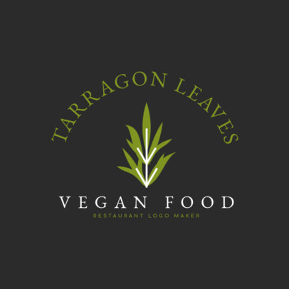 Vegan Food Restaurant Logo Maker Featuring a Plant Graphic