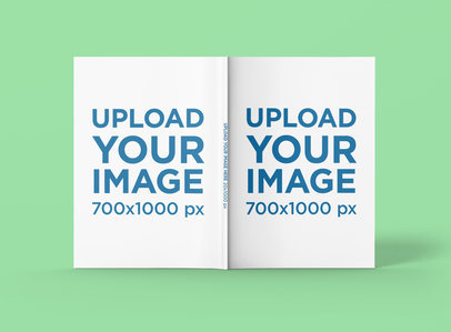 Open Magazine Mockup with a Plain Backdrop