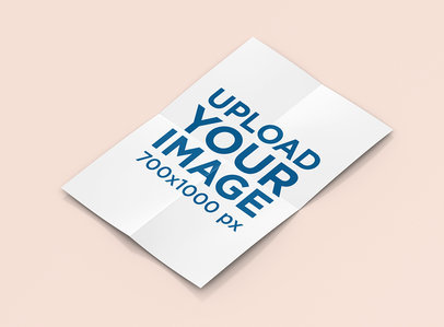 Mockup of a Poster with Marked Creases 