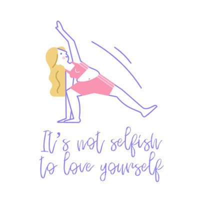 Wellness Instagram Post Maker Featuring a Woman Stretching