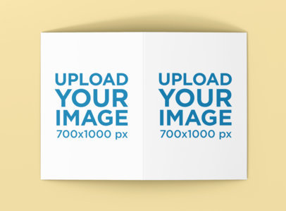 Mockup of a Customizable Bifold Brochure 