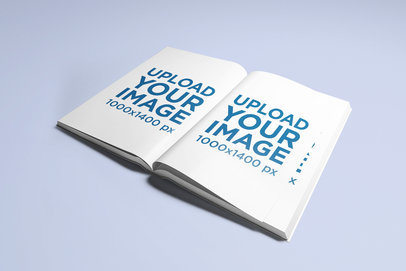 Mockup of a Book Open by Half 1340-el