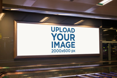 Mockup of an Indoor Billboard 