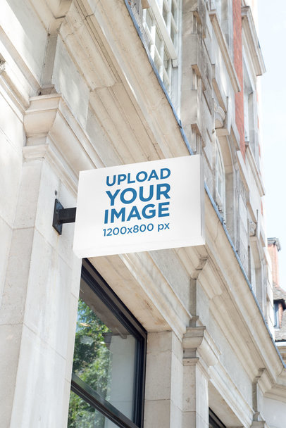 Mockup of a Building Sign 