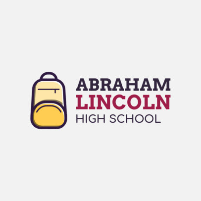High School Logo Maker with a School Supply Icon