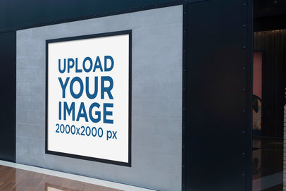 Mockup of an Art Print Piece Placed Indoors