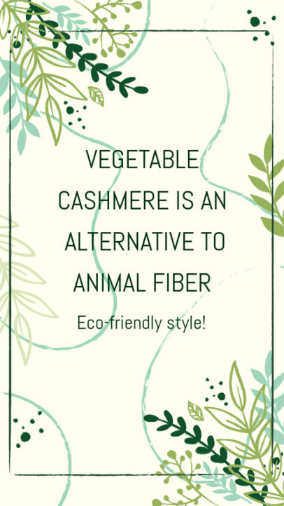 Instagram Story Template for Eco-Friendly Messages