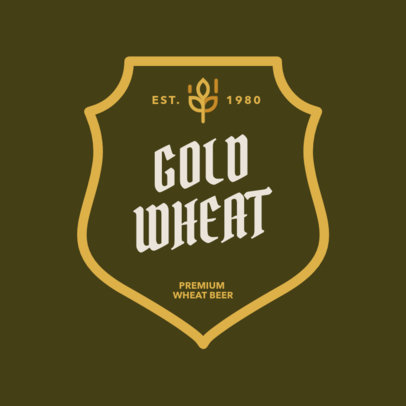 Craft Beer Logo Template with a Classic Style  
