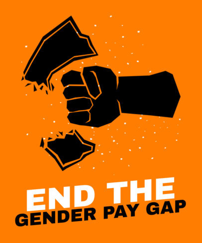 T-Shirt Design Template for an Equal-Pay Cause
