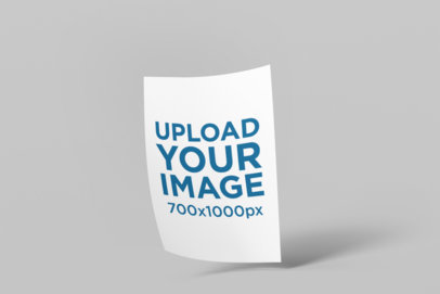 Mockup of an A4 Letterhead Floating in a Minimalistic Scenario