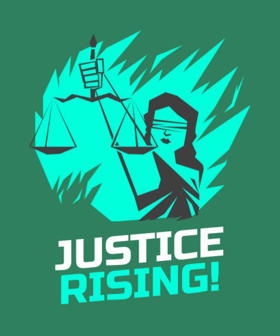 T-Shirt Design Creator Featuring a Lady Justice Illustration 2040k