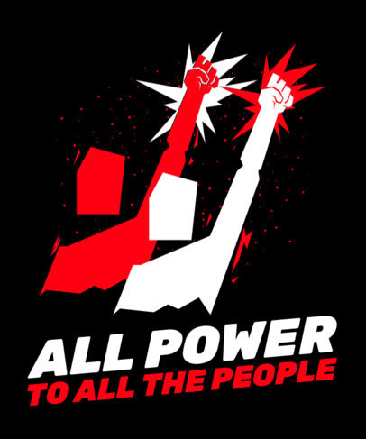 T-Shirt Design Maker for a Social Movement Featuring Protesting People Clipart