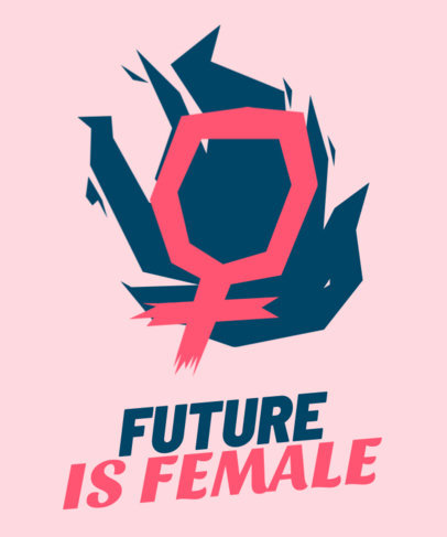 Feminist T-Shirt Design Template with a Bold Style