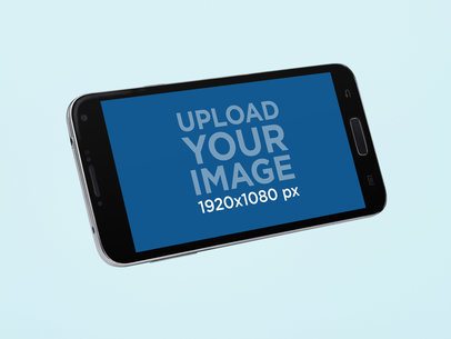 Samsung Galaxy Phone Mockup Over a Transparent Background