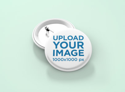 Mockup of a Button Seen From Both Sides 