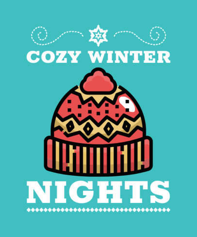 T-Shirt Design Maker Featuring a Christmas Hat Graphic