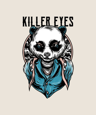 Street Art Style T-Shirt Design Maker with a Panda Character
