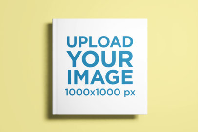 Mockup of a Squared Hardcover Book 1564-el