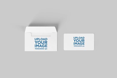 Mockup of a Gift Card Placed Next to an Envelope 1482-el