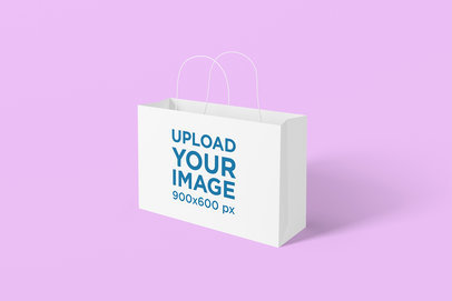 Mockup of a Gift Bag Placed on a Solid Surface 