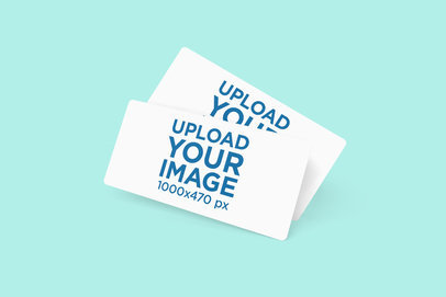 Mockup Featuring Two Gift Vouchers Against a Plain Backdrop 1596-el