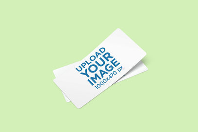Mockup of Two Customizable Gift Vouchers 
