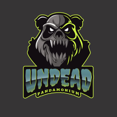 Gaming Logo Maker Featuring an Undead Panda