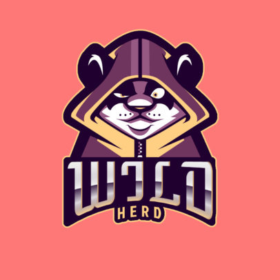 Gaming Logo Template Featuring a Funny Panda Graphic