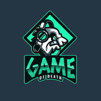 Logo Generator for a Gaming Squad Featuring a Panda with Headphones 2755l