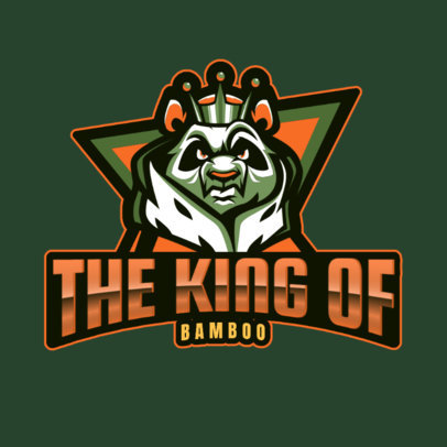 Gaming Logo Creator Featuring a King Panda Illustration
