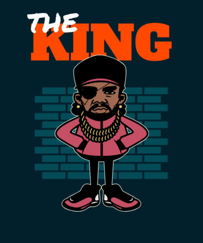 Street-Life T-Shirt Design Maker with a Tough-Looking Man Clipart