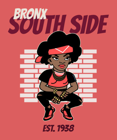 Urban T-Shirt Design Maker with a Woman Graphic