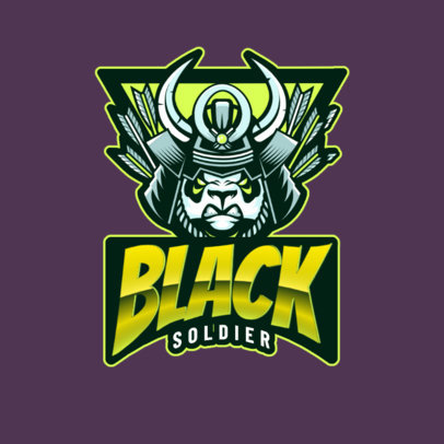 Gaming Logo Creator with an Illustrated Panda Samurai