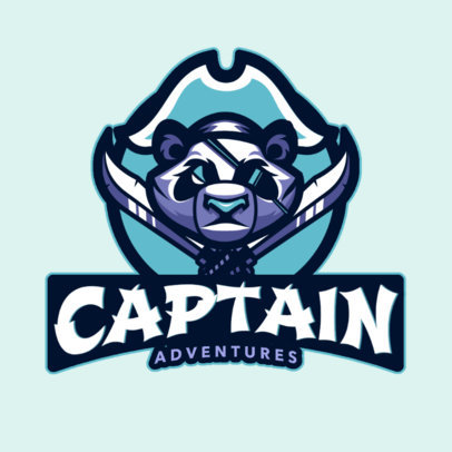 Gaming Logo Template with a Panda Emblem Graphic
