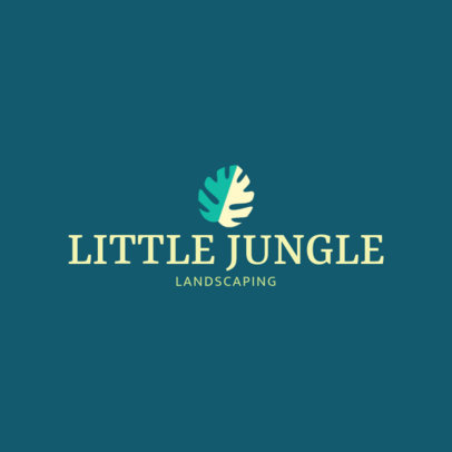 Minimal Landscaping Logo Generator Featuring a Leaf Clipart 