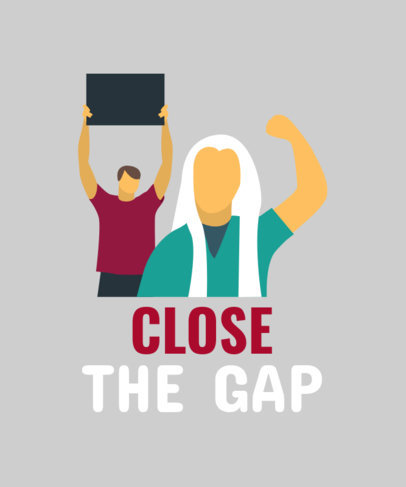 T-Shirt Design Generator with an Equality Illustration