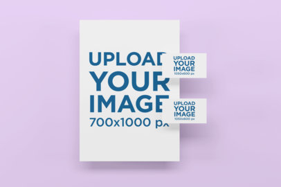 Stationery Mockup of a Letterhead and Two Business Cards