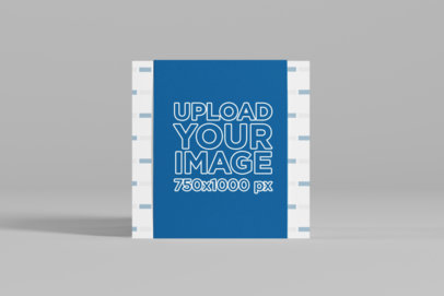 Mockup of a Square Box Placed Against a Customizable Background 
